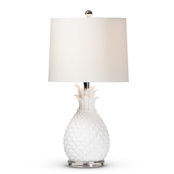 Baxton Studio Flinn Modern and Contemporary White Pineapple Table Lamp